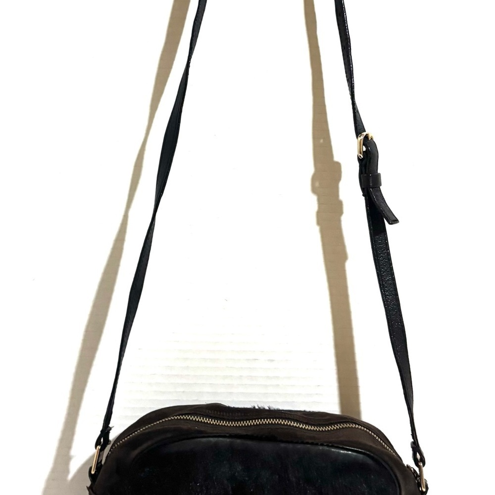 Vanessa Bruno Black cowhide suede  leather Crossbody Bag - Picture 3 of 6